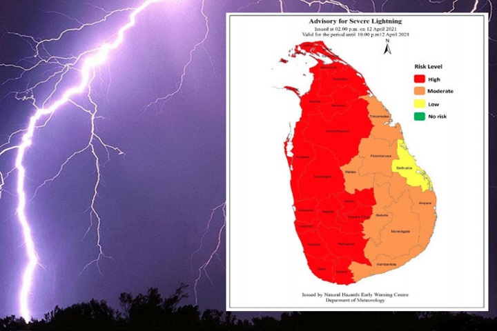Sri Lanka Issues Alert For Severe Lightning, Thundershowers