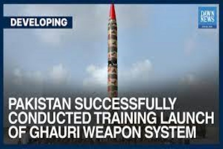Pakistan conducts training launch of weapon system